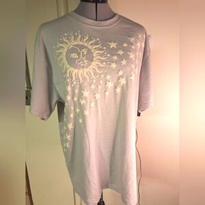 Forever 21 Celestral Sun Grey T Shirt Size Large